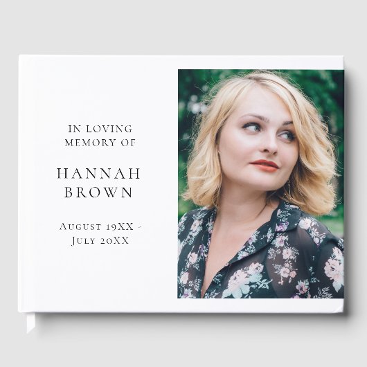 Livre D'or Photo commémorative | En Mémoire Amoureuse Moderne (Recto)