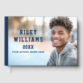 Livre D'or Photo de diplôme d'études supérieures bleu foncé (Recto)