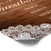 Livre d'or photo de mariage en bois rustique et de (Coin)