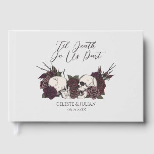 Livre D'or Photo de mariage gothique doux gris argenté dessin