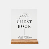 Livre d'or photo de mariage moderne et élégant (Recto)