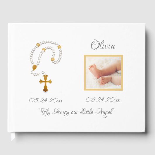 Livre D'or Photo Deepsaké Fuir Ange funérailles (Recto)