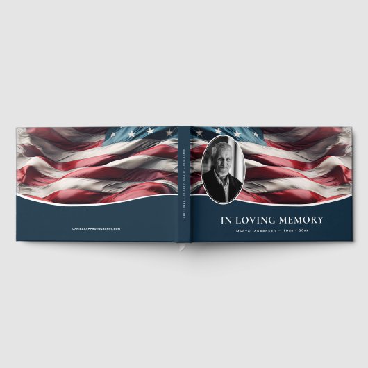 Livre D'or Photo du mémorial funéraire du drapeau américain (Complet)