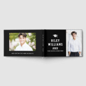 Livre D'or Photo étudiante bouchon de diplôme noir (Complet)