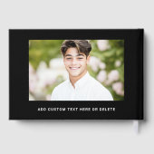 Livre D'or Photo étudiante bouchon de diplôme noir (Verso)