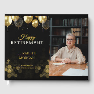 Livre D'or Photo Gold Balloon Bonne retraite