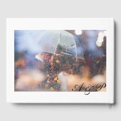 Livre D'or Photo Histoire Mariage Blanc Moderne (Verso)