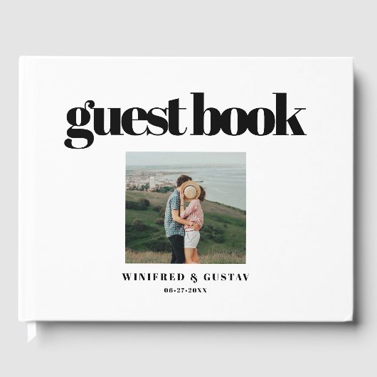 Livre D'or Photo mariage simple, élégante et chic (Recto)