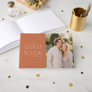Livre D'or Photo minimaliste en terre cuite joyeuse