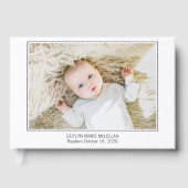 Livre D'or Photo moderne Baptême bébé (Recto)