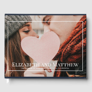 Livre D'or Photo personnalisée Monogramme sur Mariage à cadre