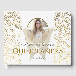 Livre D'or Photo Quinceanera Anniversaire Or