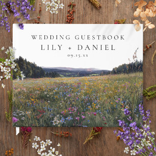 Livre D'or Photographie de mariage de prairie florale de fleu