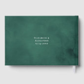 Livre D'or Pine d'hiver Cône verdure Aquarelle Mariage (Verso)