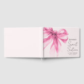Livre D'or Pink Bow Coquette Script Sweet 16 Blush (Complet)