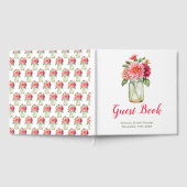 Livre D'or Pink Dahlias Mason Jar Bridal Shower (Complet)