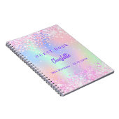 Livre d'or Pink fête d'anniversaire holographique (Côté Droit)