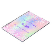 Livre d'or Pink fête d'anniversaire holographique (Côté gauche)