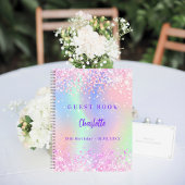 Livre d'or Pink fête d'anniversaire holographique