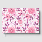 Livre D'or Pink Floral Pattern with Elegant Blossoms (Recto)