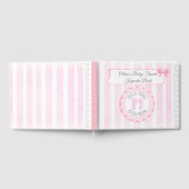 Livre D'or Pink Footprint's Baby shower Guestbook Keepsaké (Complet)