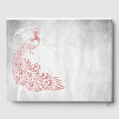 Livre d'or Pink Peacock Leaf Vine Mariage (Verso)