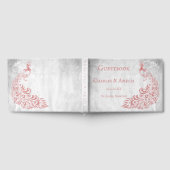 Livre d'or Pink Peacock Leaf Vine Mariage (Complet)