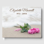 Livre D'or Pink Roses On Beach for Memorial Service (Recto)