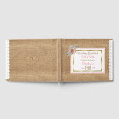 Livre D'or PInk Rustic Burlap Floral Mariage Book (Complet)