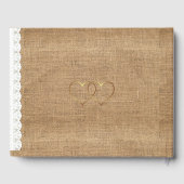 Livre D'or PInk Rustic Burlap Floral Mariage Book (Verso)