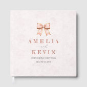 Livre D'or Pink Sakura Ribbon Engagement Party (Recto)