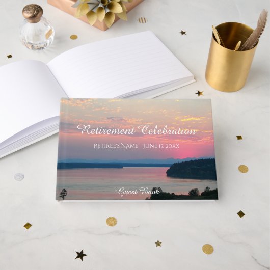 Livre D'or Pink Seascape Sunset Retirement (Recto ouvert)