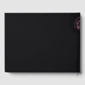 Livre D'or Pink Shiny Flower Black | Wedding (Verso)