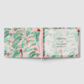Livre D'or Pink Tropical Banana Palm Feuille Mariage (Complet)
