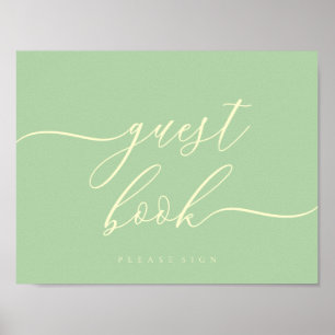 Livre d'or Pistache & Crème Simple Signature