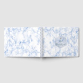 Livre D'or PixDezines Bar Mitzvah, Marbre, Bleu+Argent (Complet)