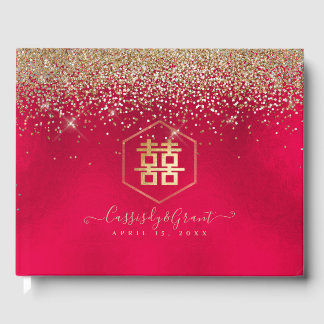 Livre D'or PixDezines Double Bonheur Parties scintillant Or R