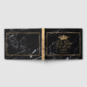 Livre D'or PixDezines Marble+Faux Gold Crown+Fancy Script (Complet)