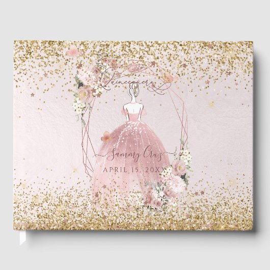 Livre D'or PixDezines Quinceanera Dusty Rose Gold H2 (Recto)