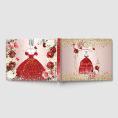 Livre D'or PixDezines Quinceanera H2 Fleurs Robe Rouge (Complet)