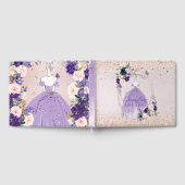 Livre D'or PixDezines Quinceanera Rose violet Or H2 Fleurs (Complet)
