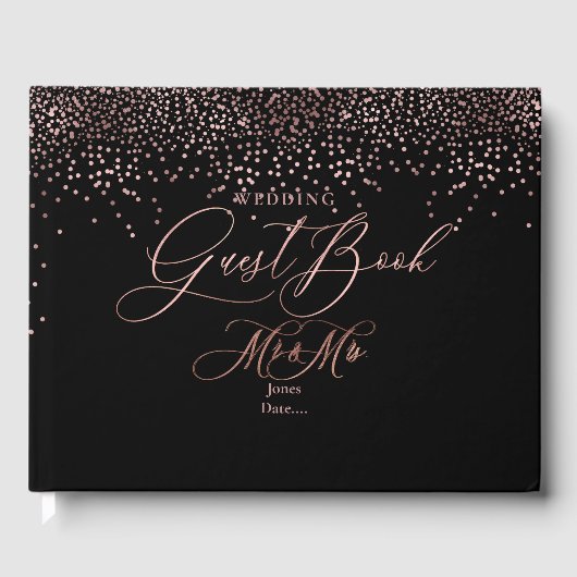 Livre D'or PixDezines ROSE OR CONFETTI+do-it-yourself ARRIÈRE (Recto)