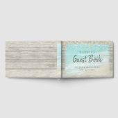 Livre D'or Plage Côtier Rustique Bois Chaîne Lumière Mariage (Complet)