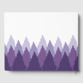 Livre D'or Plage de forêt violet Mariage de bois (Verso)