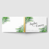 Livre D'or Plage Feuille Palm de verdure tropicale Mariage (Complet)