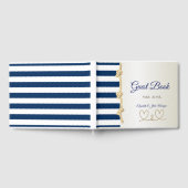 Livre D'or Plage Mariage Marine Rope, Coeurs, Stripes (Complet)