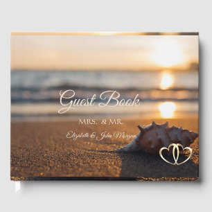 Livre D'or Plage Mariage Sunset Seashell