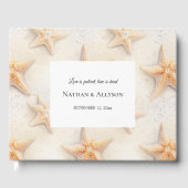 Livre D'or Plage Starfish Ocean Cream Peach Mariage (Recto)