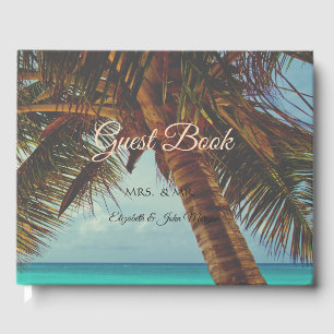Livre D'or Plage Tropicale, Coquillages Palmiers