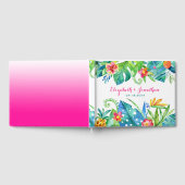 Livre D'or Plage tropicale Mariage Berry rose Turquoise Flora (Complet)
